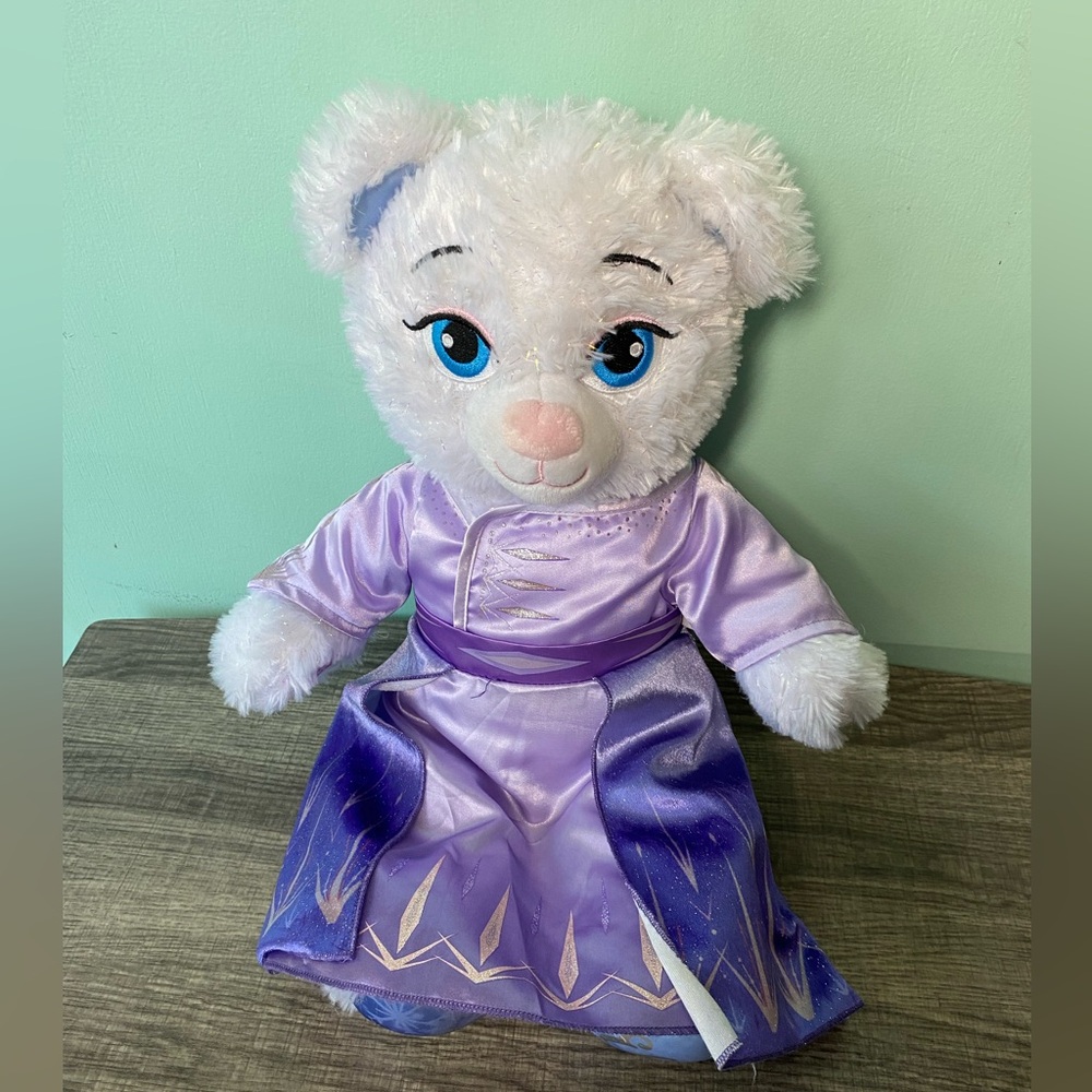 SOLD 🧁 Disney Frozen 2 BUILD-A-BEAR Elsa Bear in Purple Dress